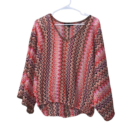 Sanctuary colorful mesh top - Picture 1 of 3